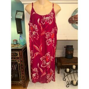 LUCKY BRAND 100% SILK 2012 DALE HOPE KAHALA COLLAB LIM.ED. SLIPDRESS XL